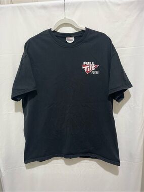 Vintage Full Tilt Black Short Sleeve Graphic Tee with Red Accent
